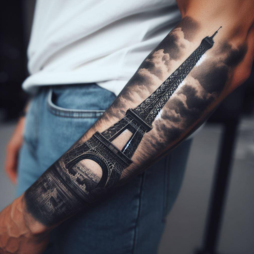 Eiffel Tower Tattoo