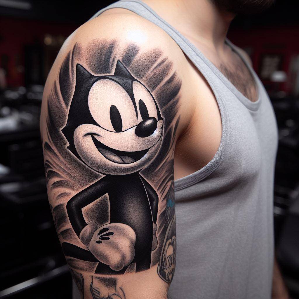 Felix the Cat Tattoo Celebrating a Whimsical Icon Your Own Tattoo