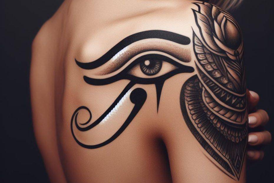 Female Egyptian Eye Tattoo