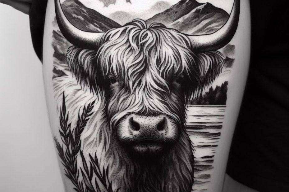 Highland Cow Tattoo