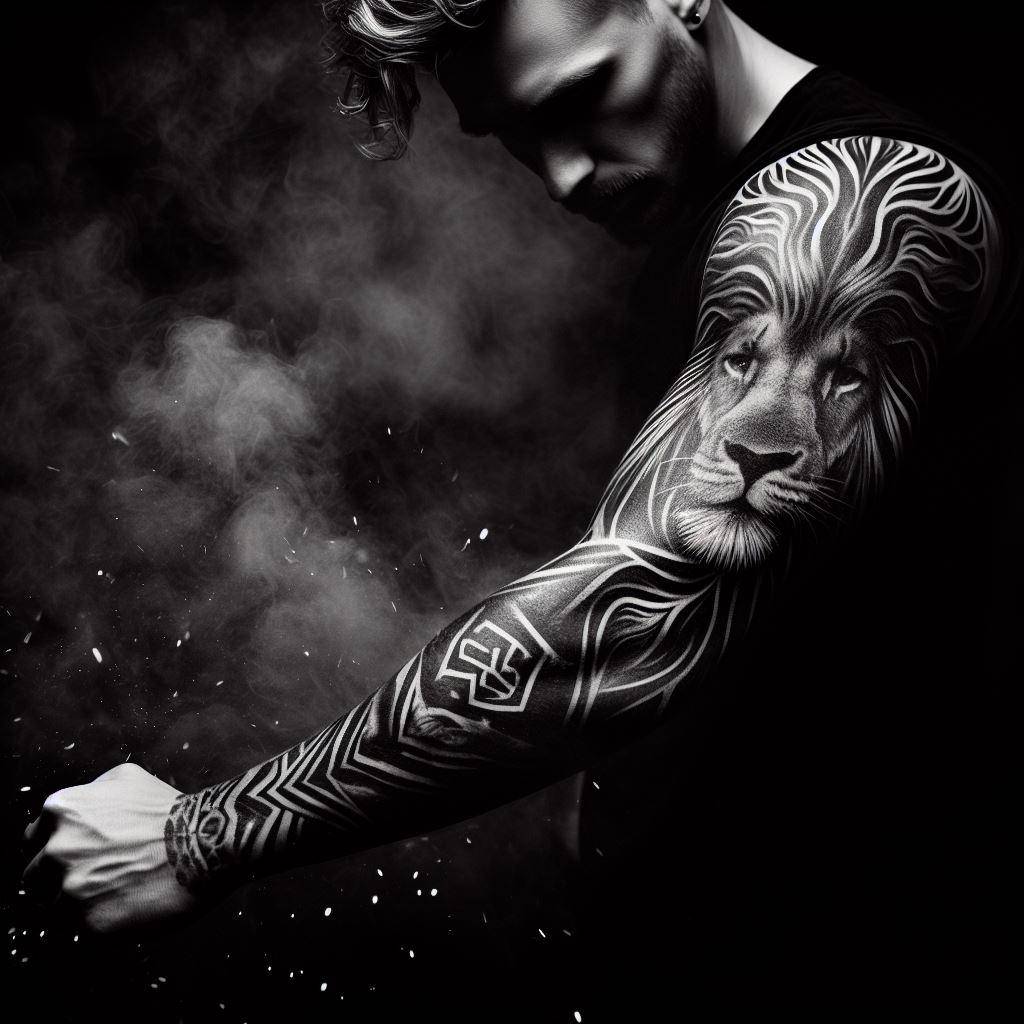 Lion Tattoo Sleeve