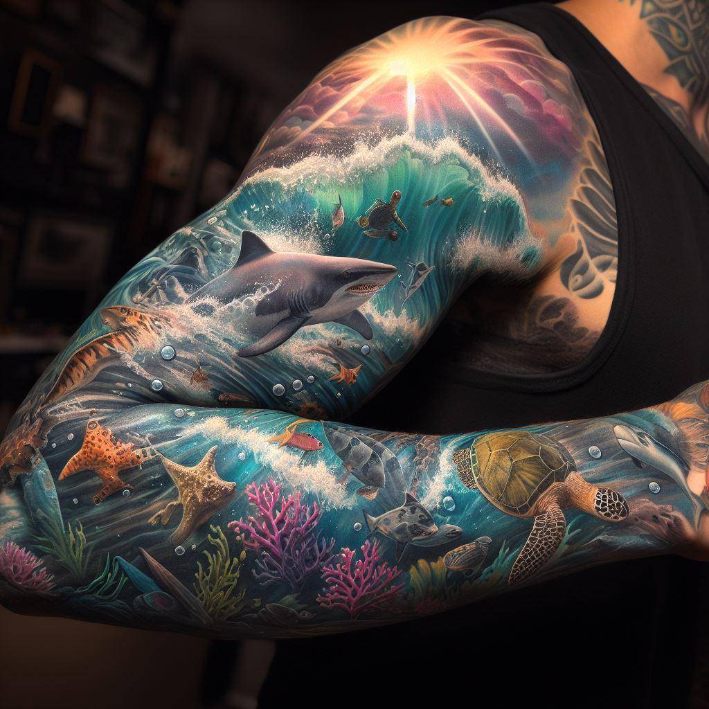 Ocean Tattoo Sleeve