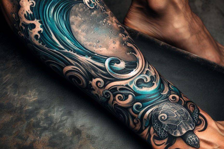 Ocean Wave Tattoo