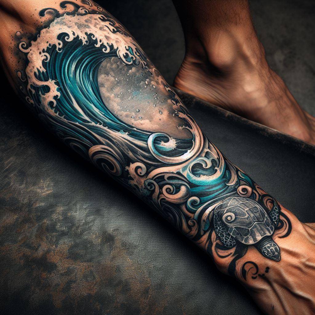 Ocean Wave Tattoo