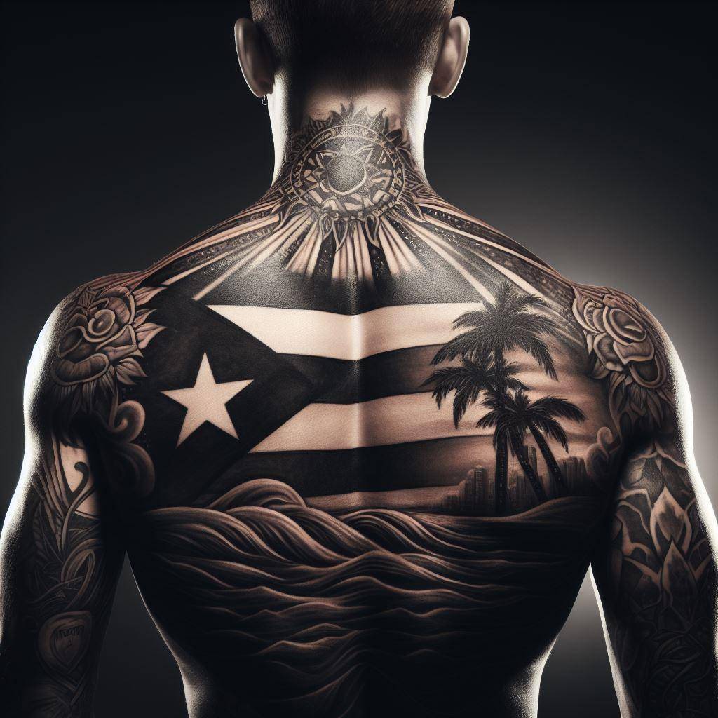 Puerto Rican Flag Tattoo