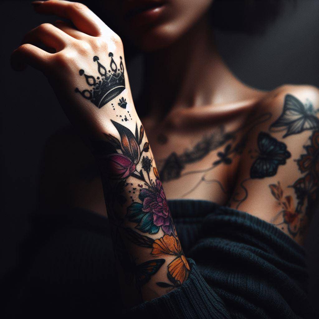 Queen Crown Tattoo