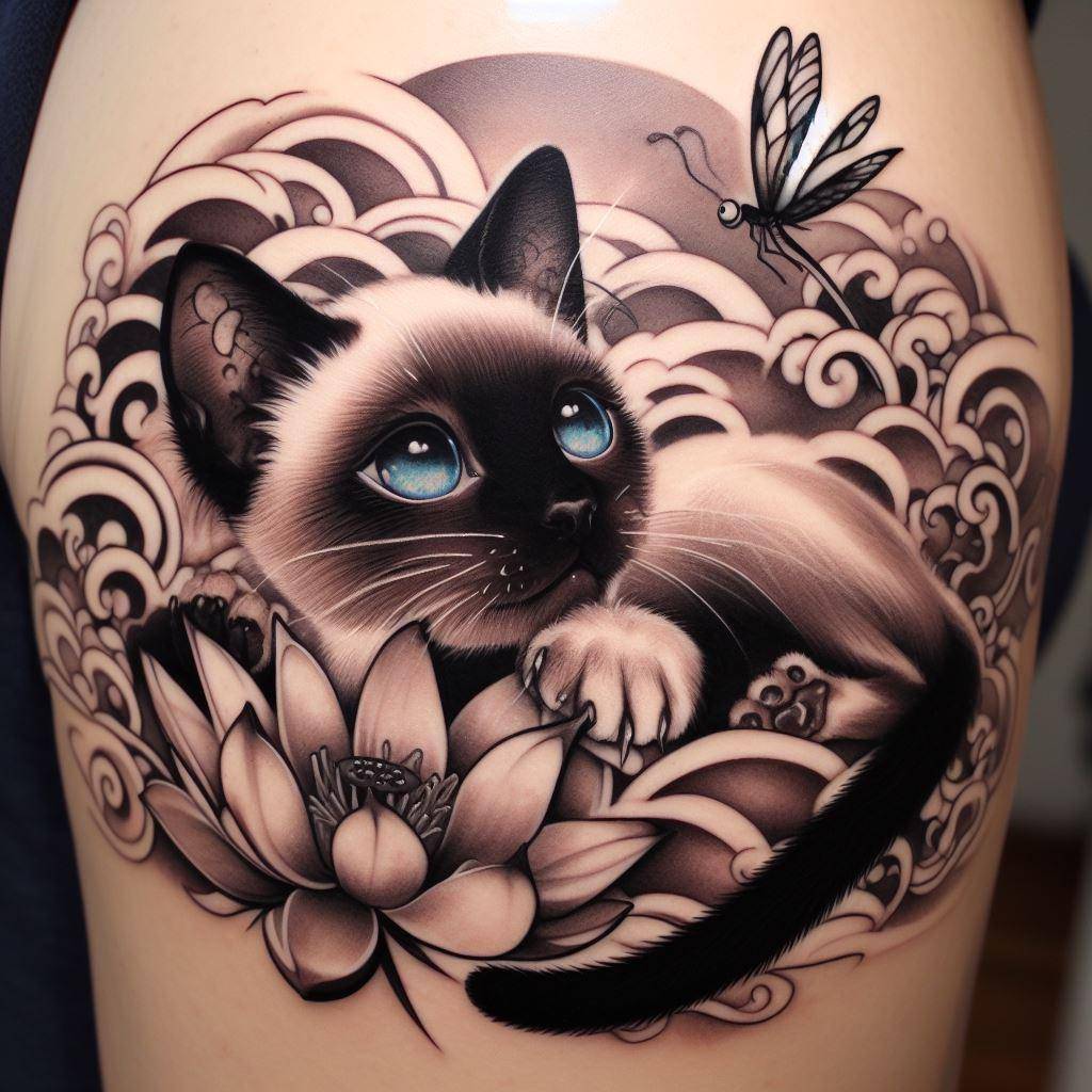 Siamese Cat Tattoo