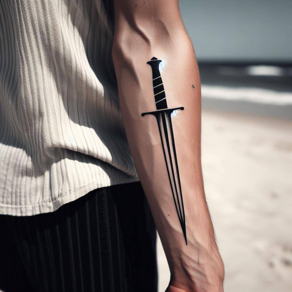 Simple Dagger Tattoo