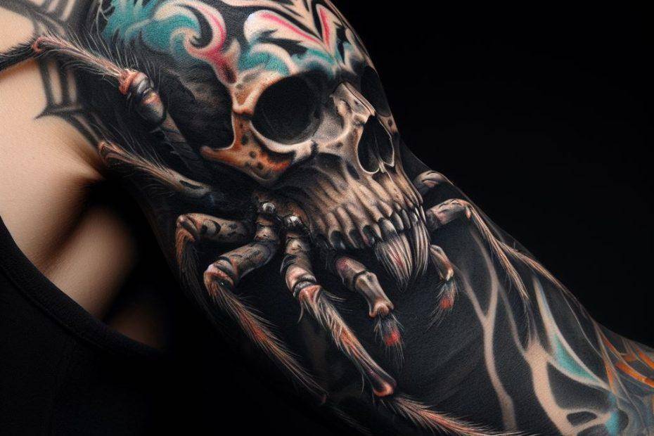 Skull Spider Tattoo