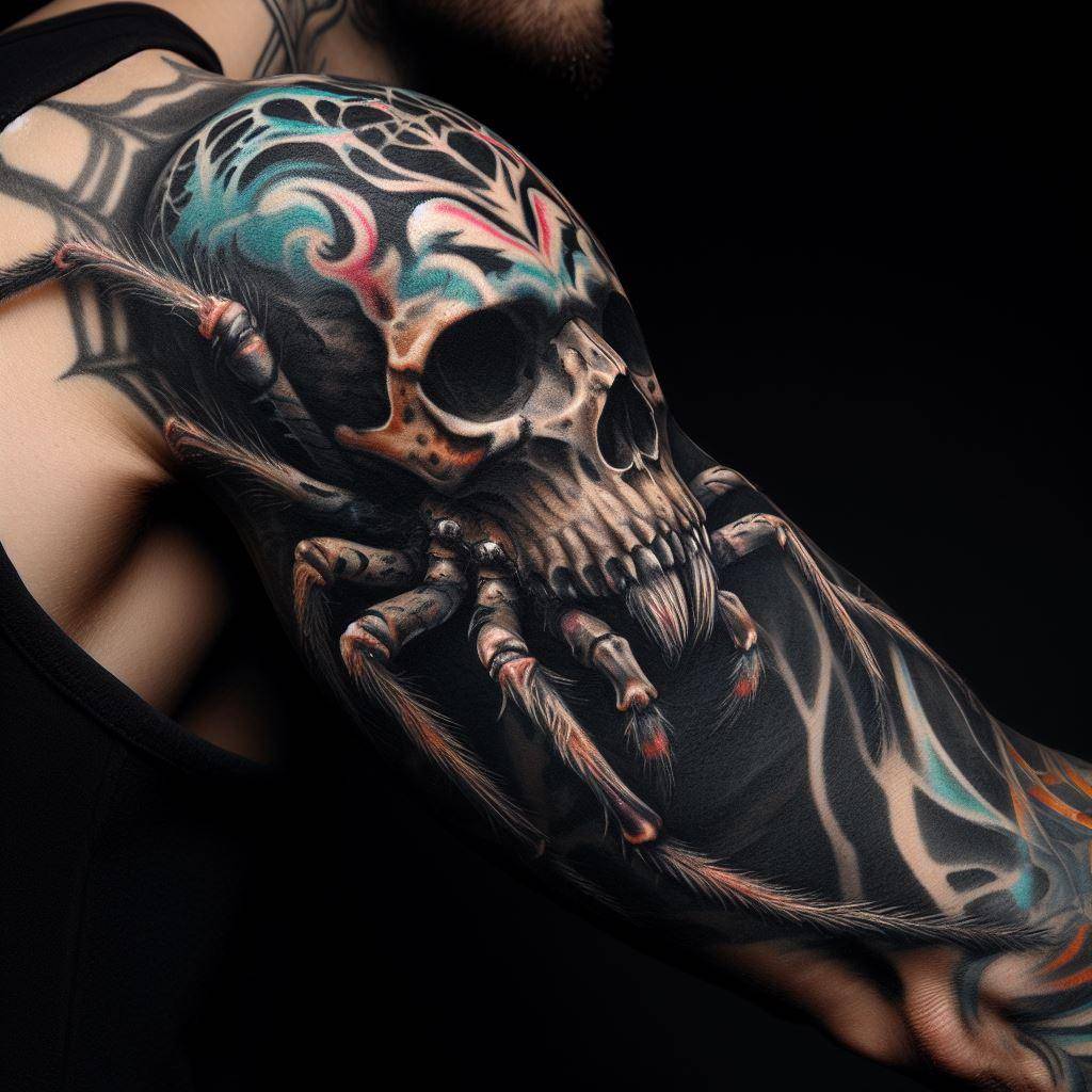 Skull Spider Tattoo
