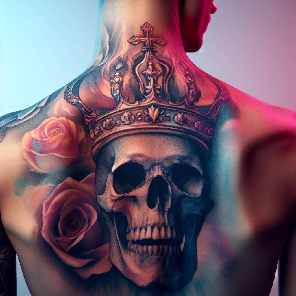 Skull with Crown Tattoo