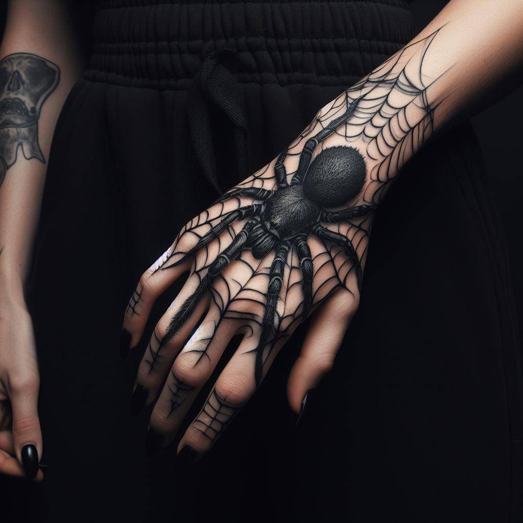 Spider Hand Tattoo