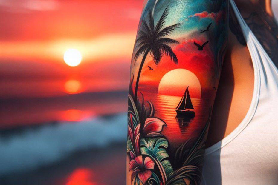 Sunset Tattoo Embracing the Beauty of Dusk in Body Art Your Own