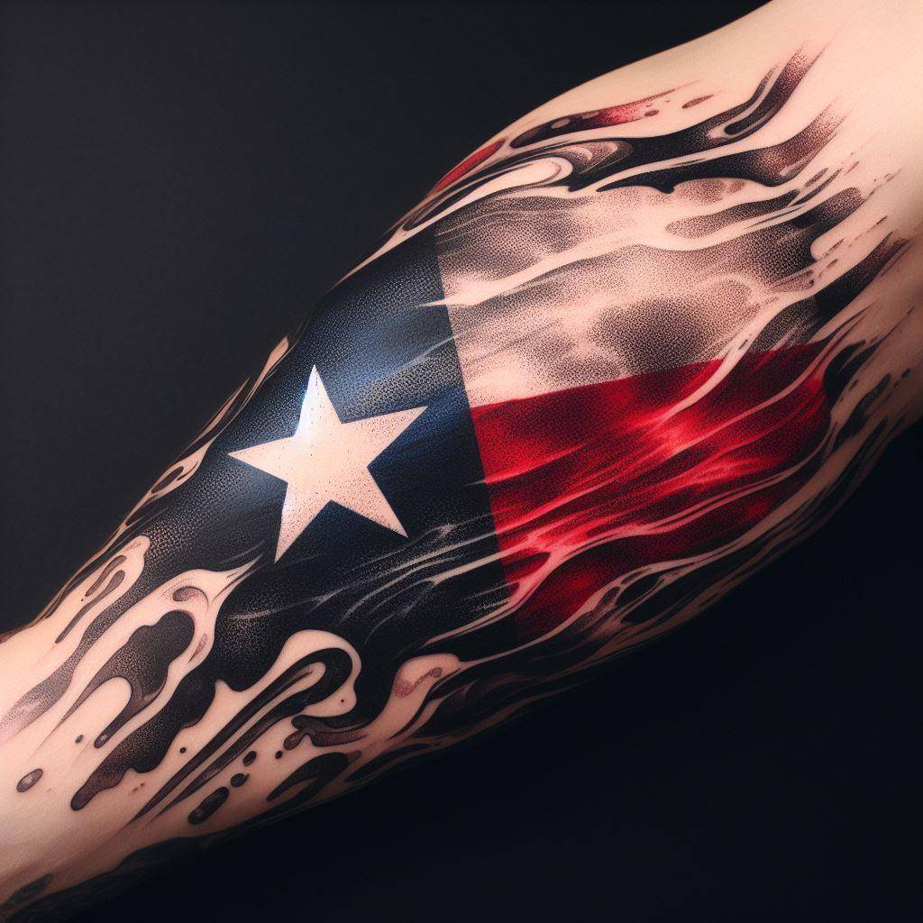 Texas Flag Tattoo Celebrating Lone Star Pride in Ink Your Own Tattoo