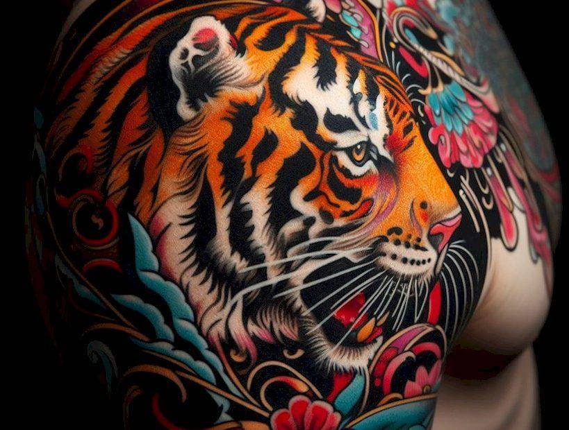 Traditional Tiger Tattoo