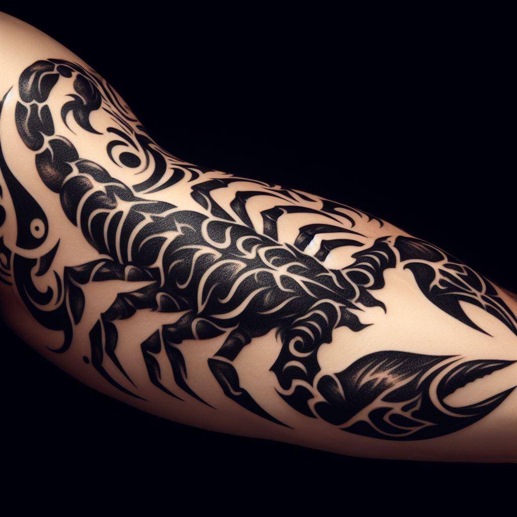 Tribal Scorpion Tattoo