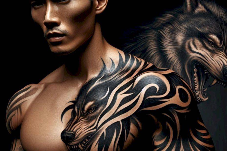 Tribal Wolf Tattoo