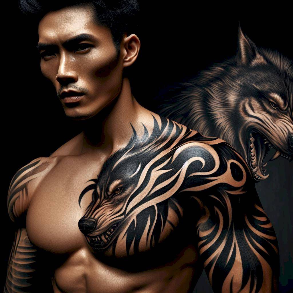 Tribal Wolf Tattoo