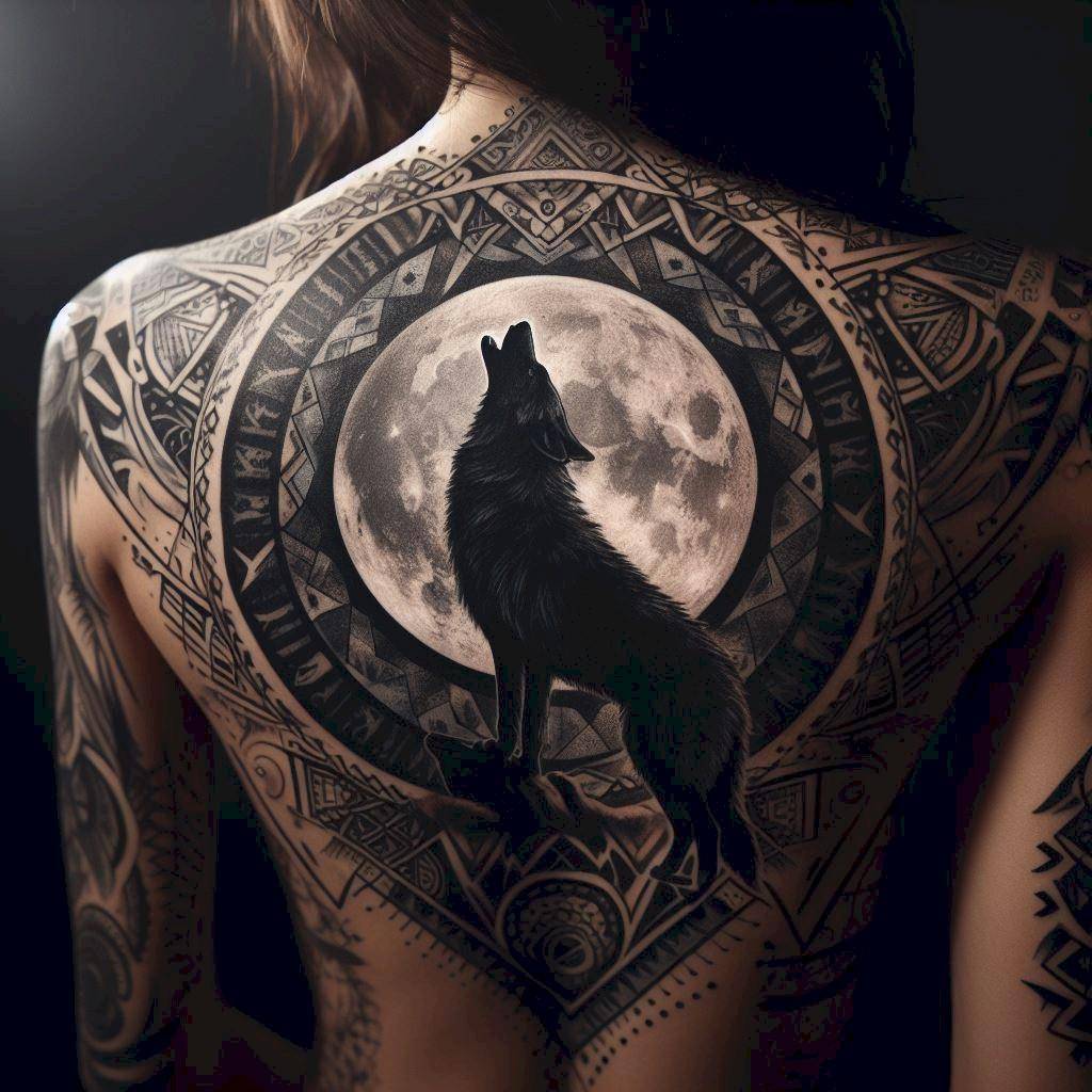 Wolf Moon Tattoo