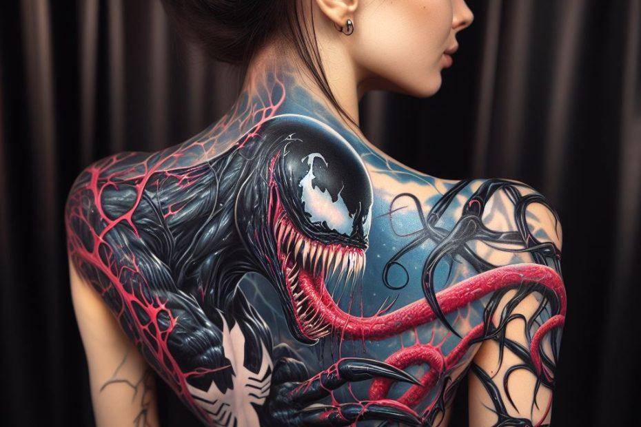 Women Venom Tattoo