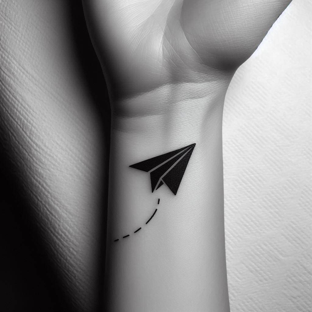 Paper Airplane Tattoo