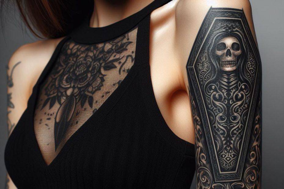 Black Coffin Tattoo