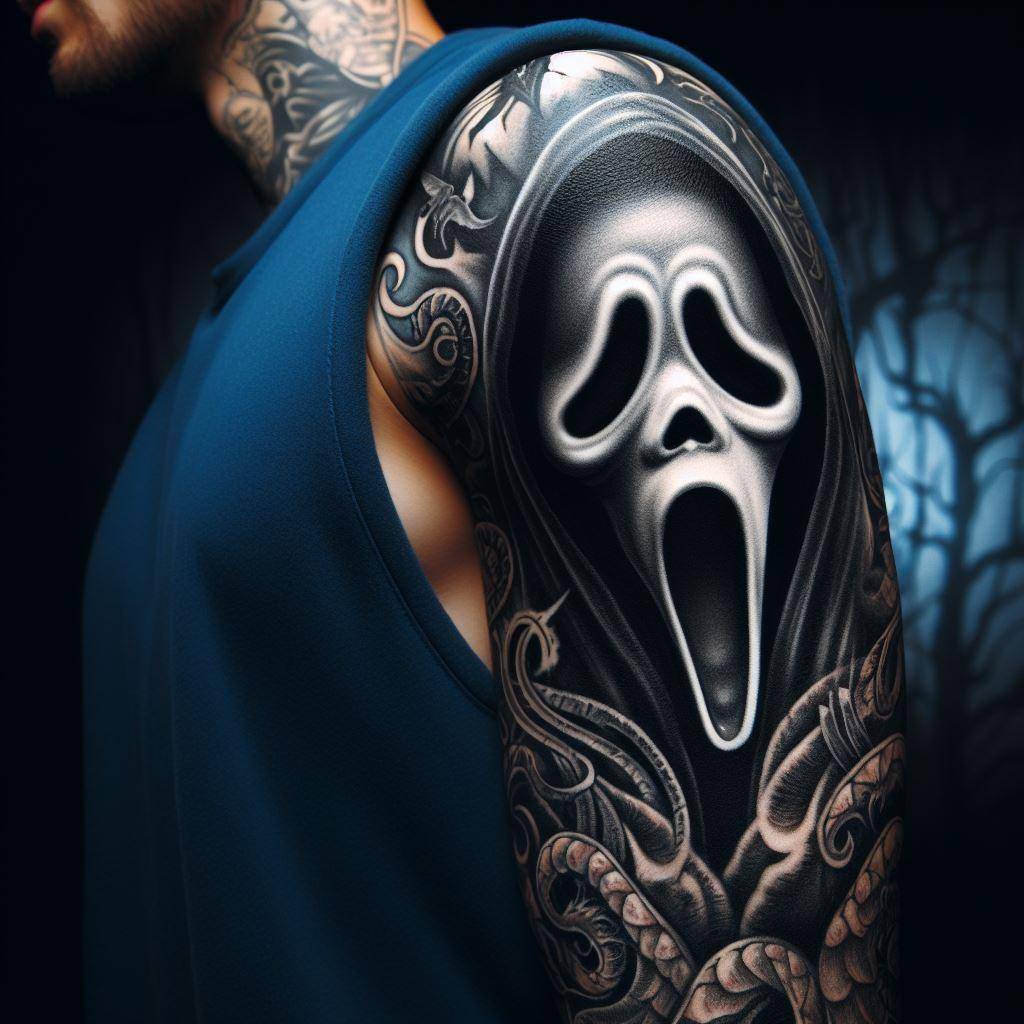 Ghost Face Tattoo