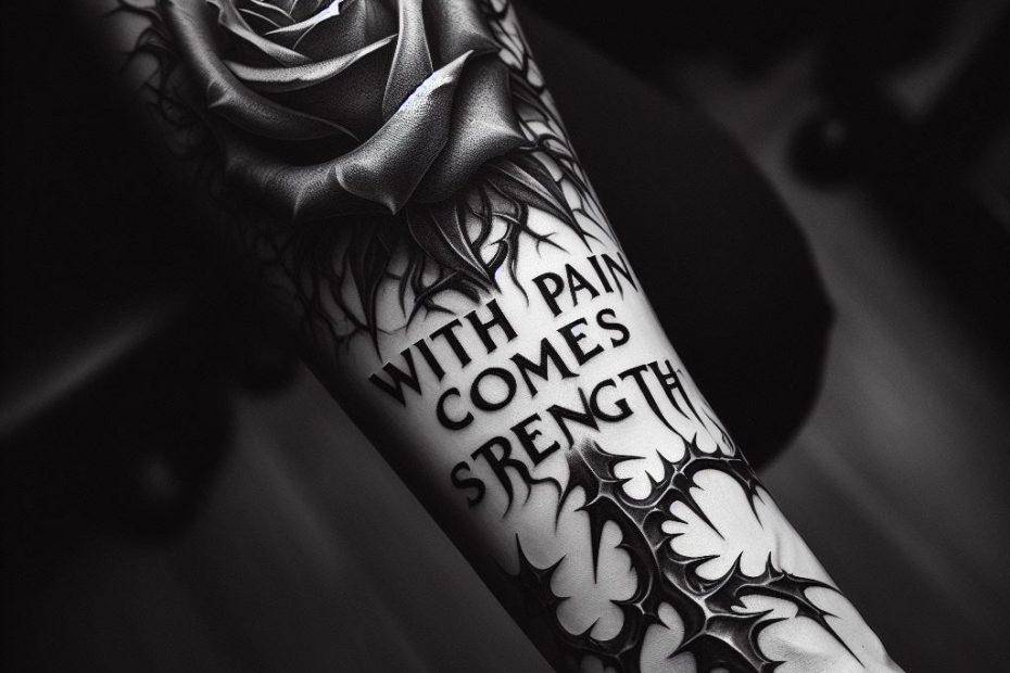 With pain comes strength tattoo