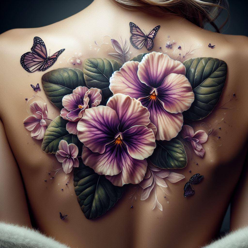 African Violet Tattoo 3
