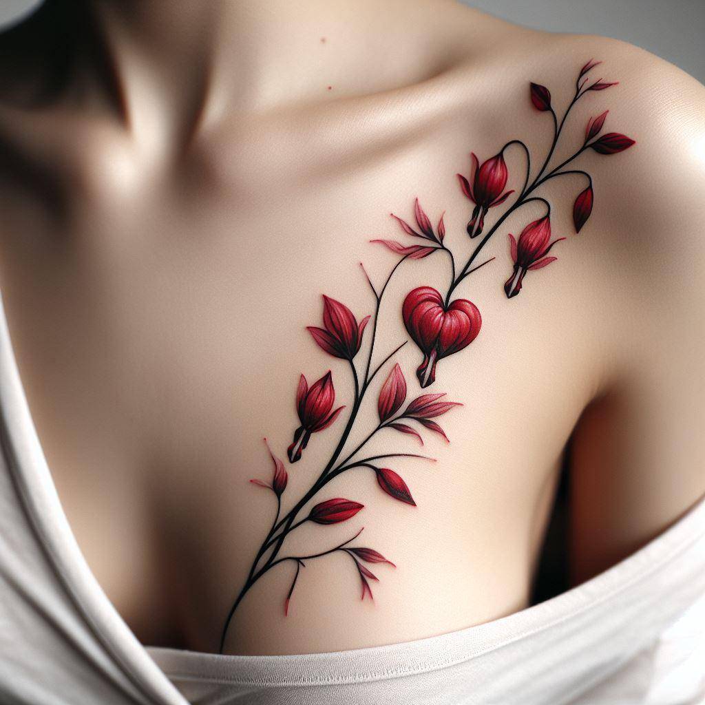 Bleeding Heart Flower Tattoo 3