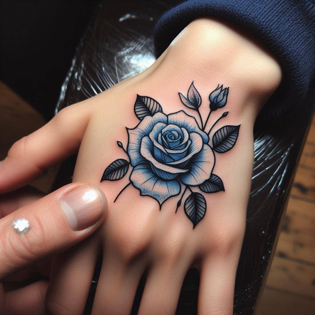 Blue Rose Tattoo 9