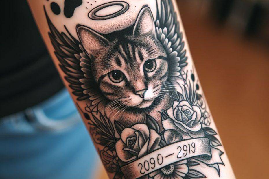 Cat Memorial Tattoo 6