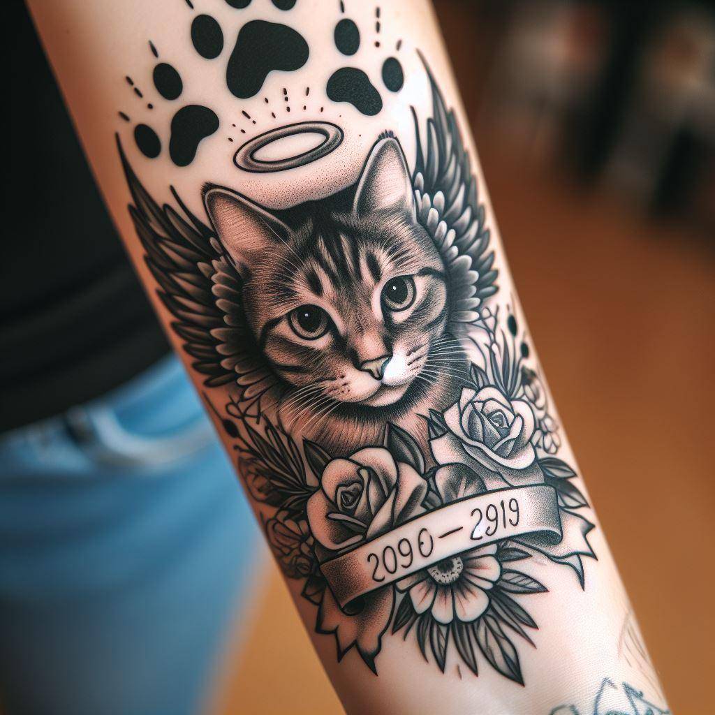 Cat Memorial Tattoo 6