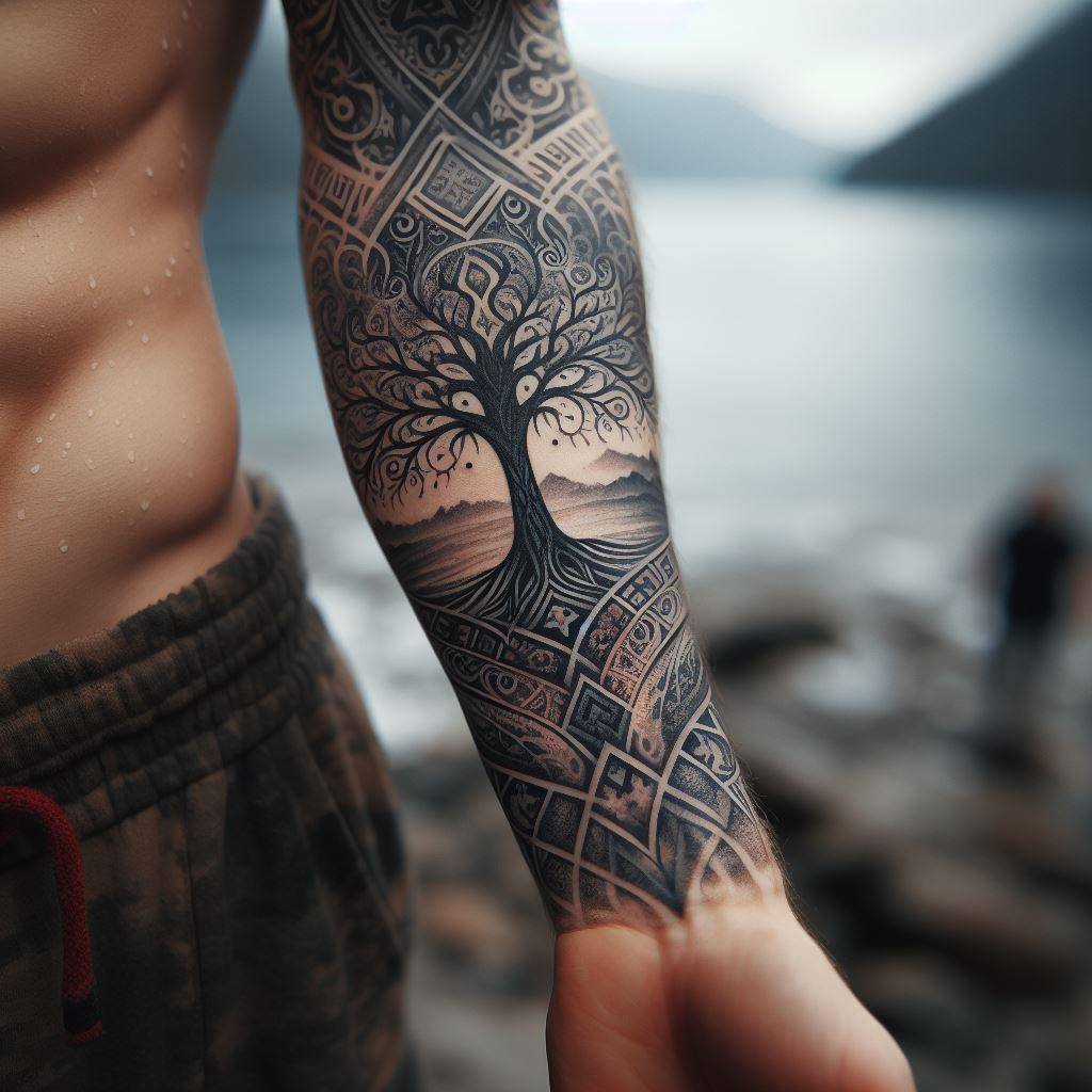 Forearm Tree Tattoo 2