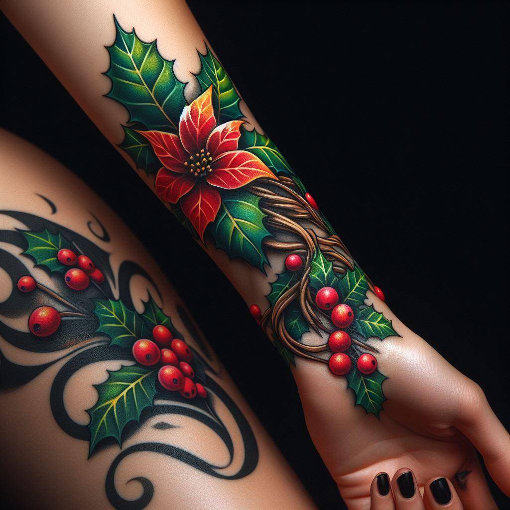 Holly Flower Tattoo 2