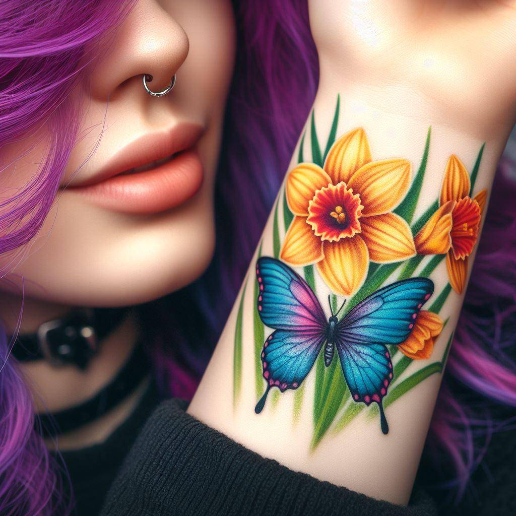 Jonquil Flower Tattoo 2