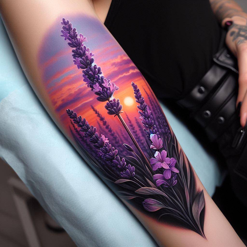 Lavender Tattoo 5