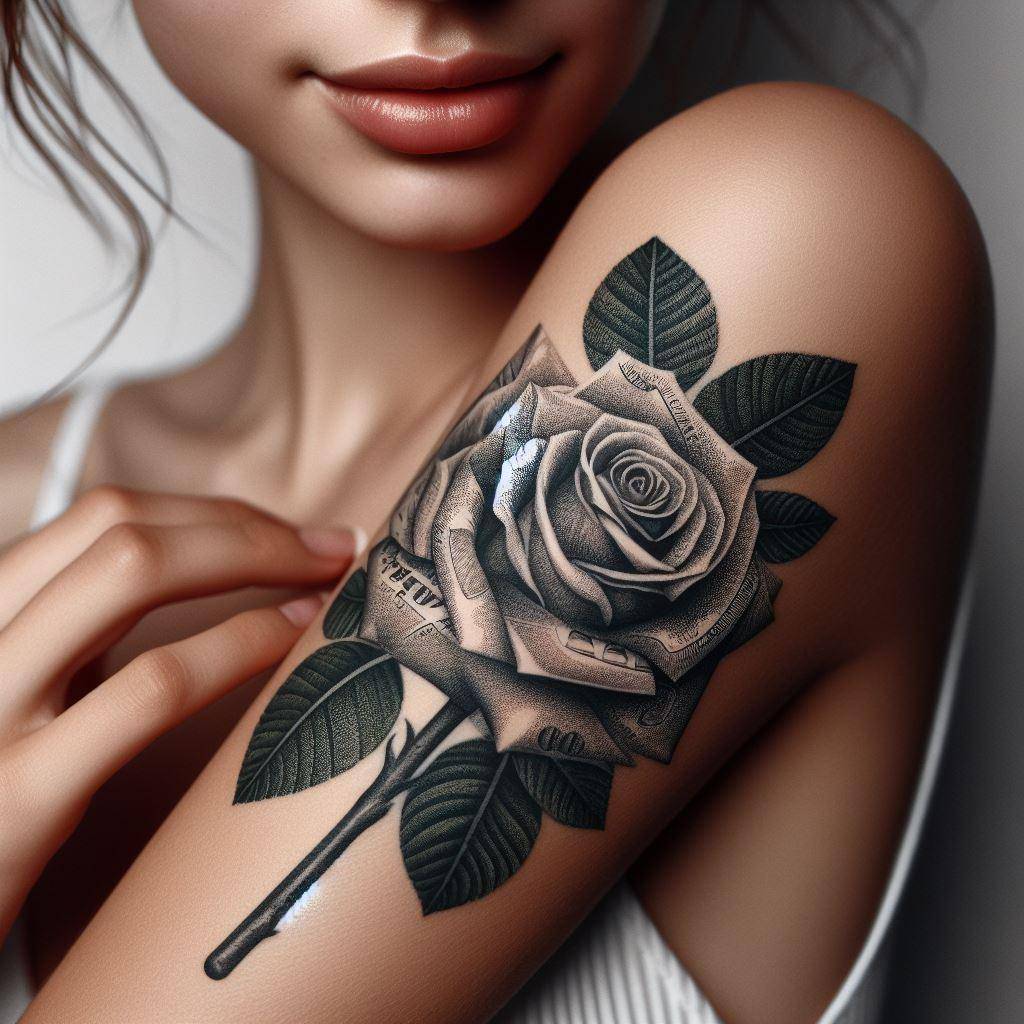 Money Rose Tattoo 3