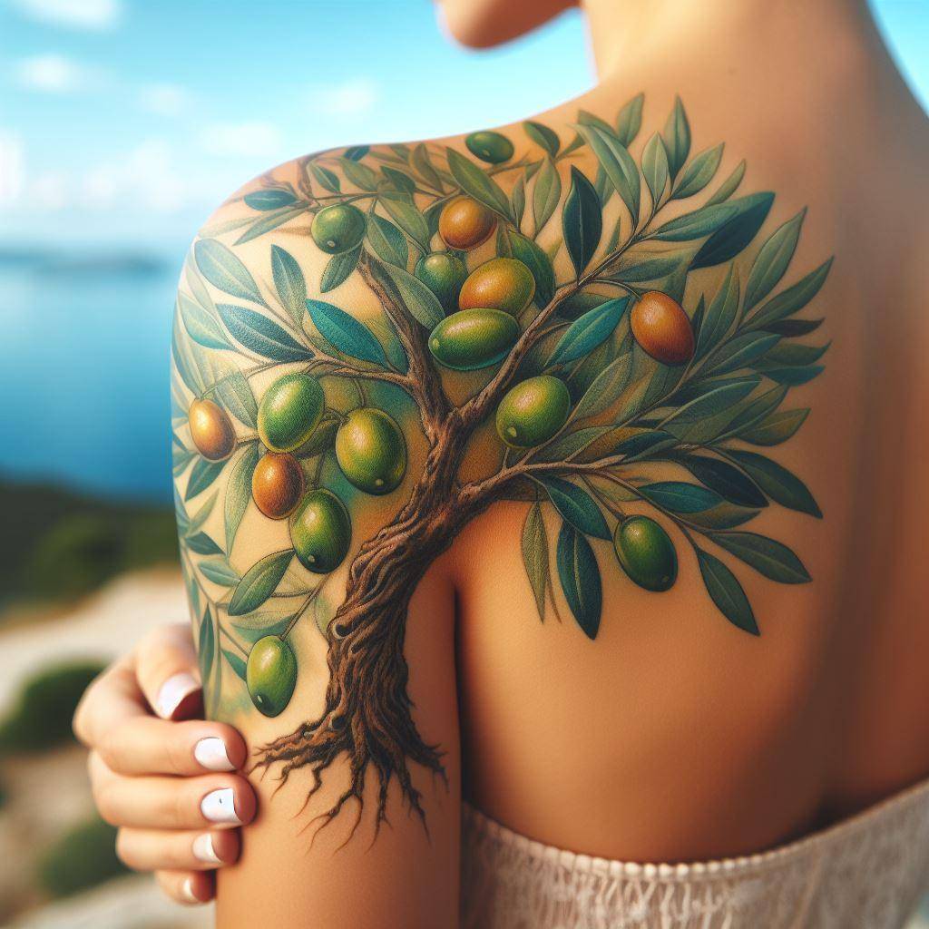 Olive Tree Tattoo 3