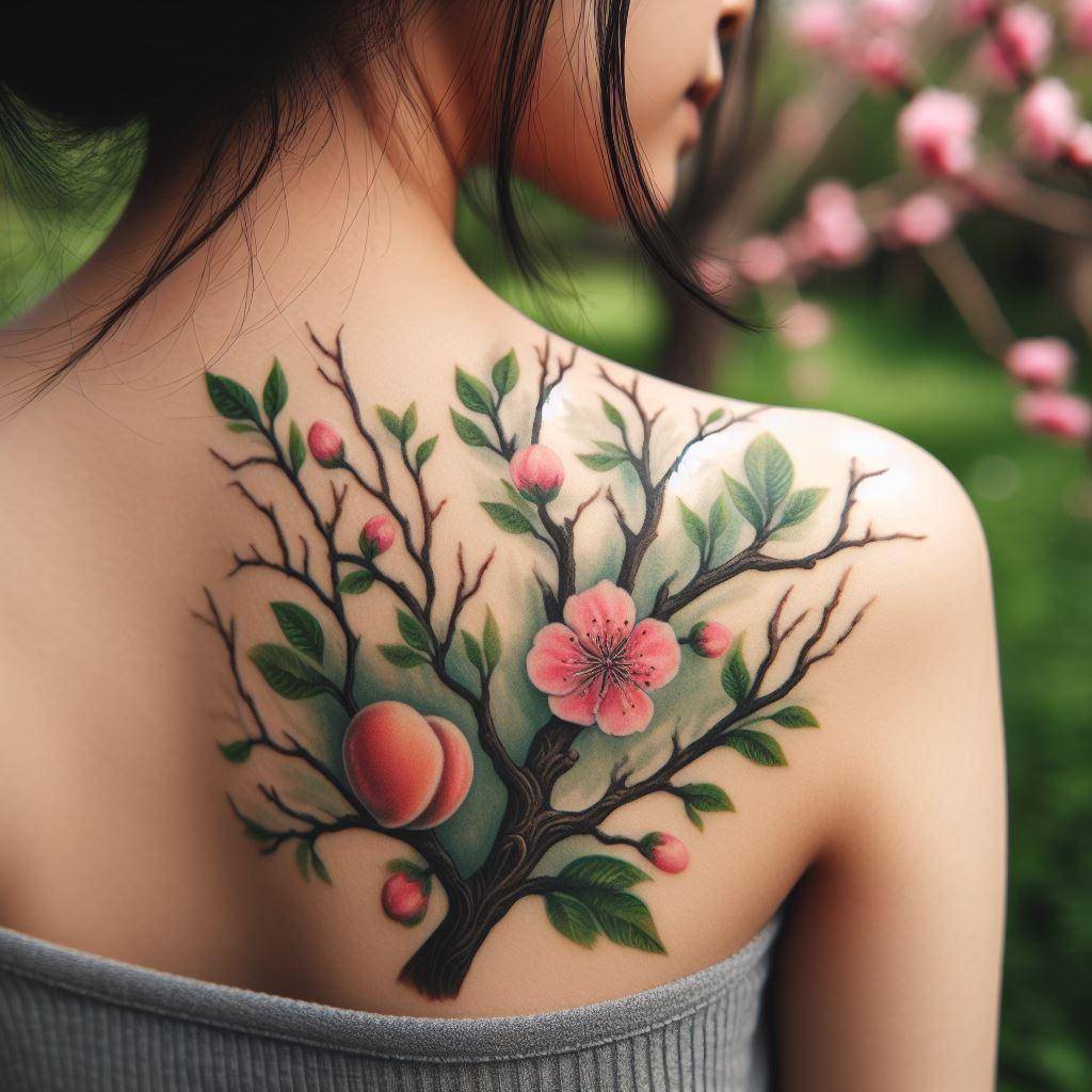 Peach Tree Tattoo 3