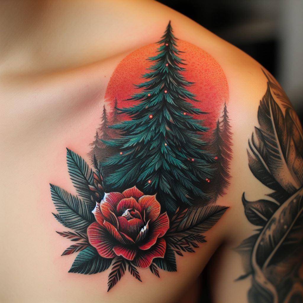 Pine Tree Tattoo 14