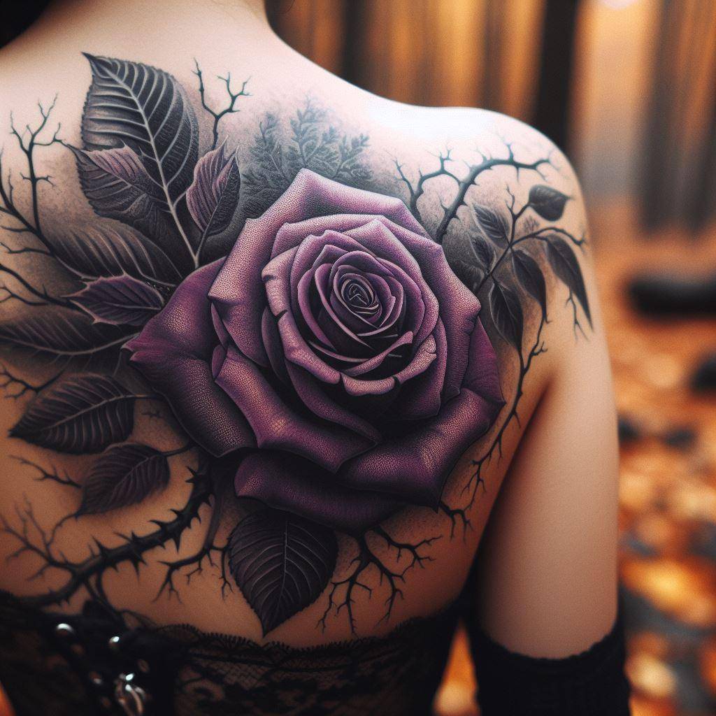 Purple Rose Tattoo 2