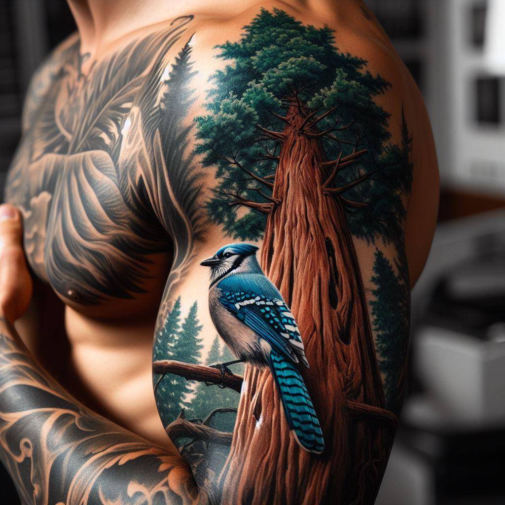 Redwood Tree Tattoo 2