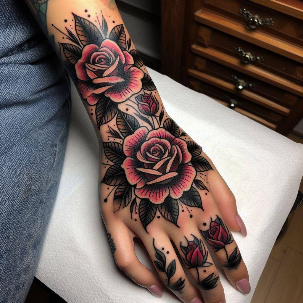 Rose Hand Tattoo 4