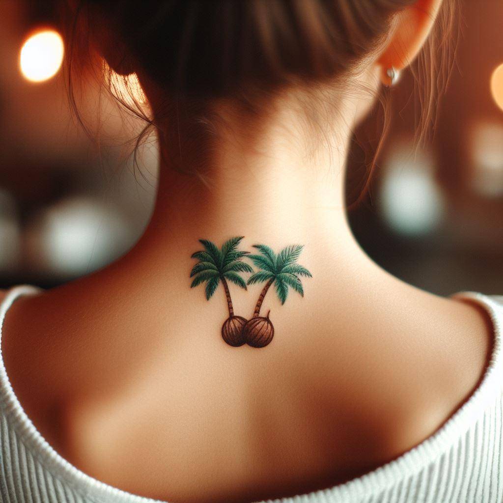 Small Palm Tree Tattoo 12