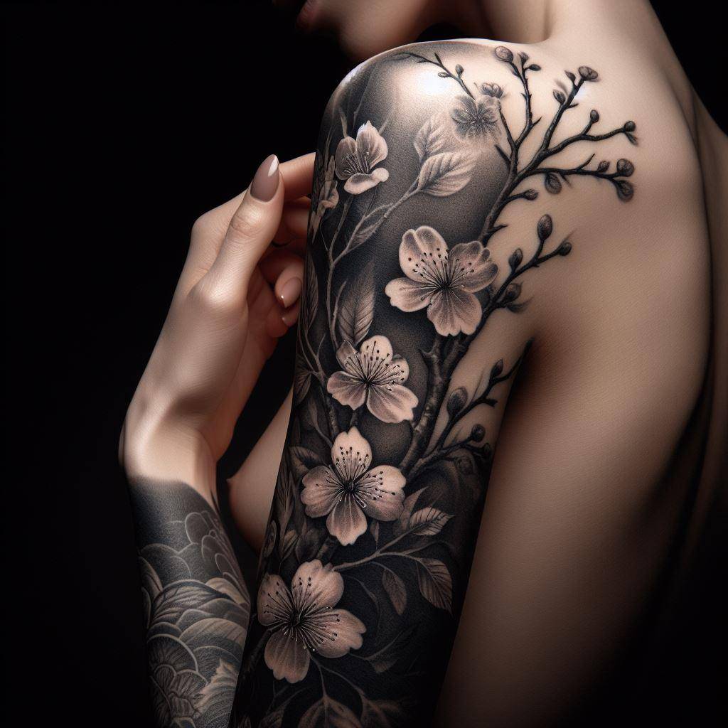 Japanese Flower Tattoo 11