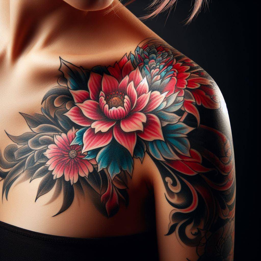 Japanese Flower Tattoo 4