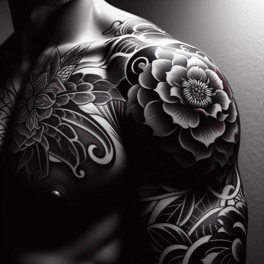 Japanese Flower Tattoo 8