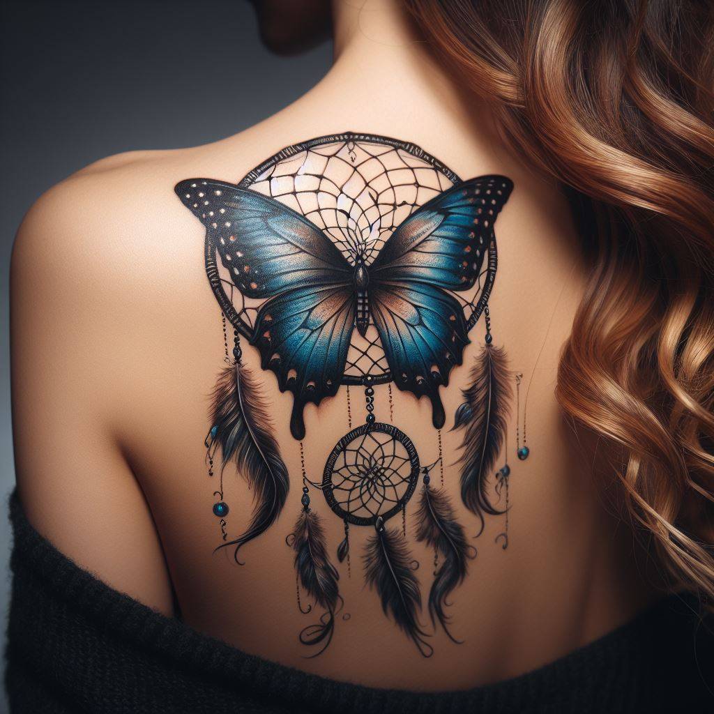 Butterfly Dream Catcher Tattoo 6