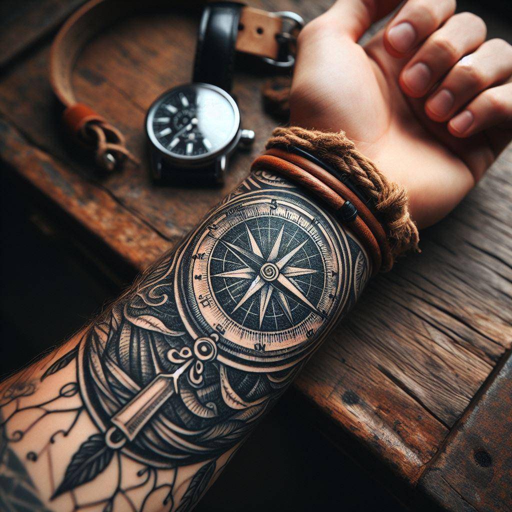 Compass Tattoo 7